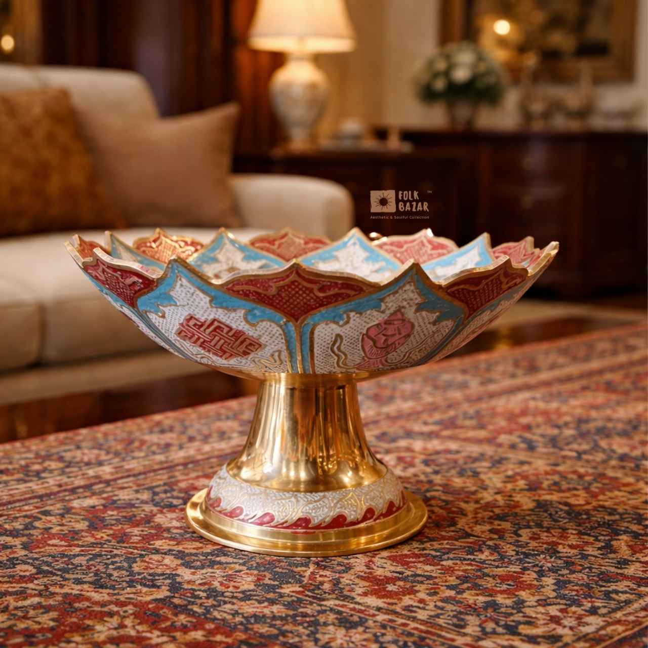Eight Lucky Sign Fruit Bowl