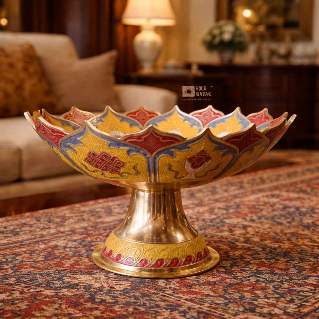 Eight Lucky Sign Fruit Bowl