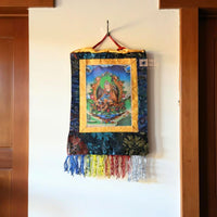 Guru Padmasambhava - Brocade Computer Canvas Printed Thangka