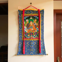 Guru Padmasambhava - Brocade Computer Canvas Printed Thangka