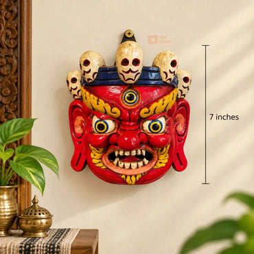 Handcrafted Wooden Mahakala Wall Hanging