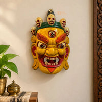 Handcrafted Wooden Mahakala Wall Hanging