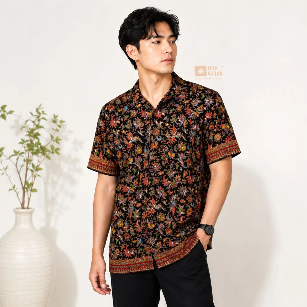 Himalayan Floral Shirt - Black
