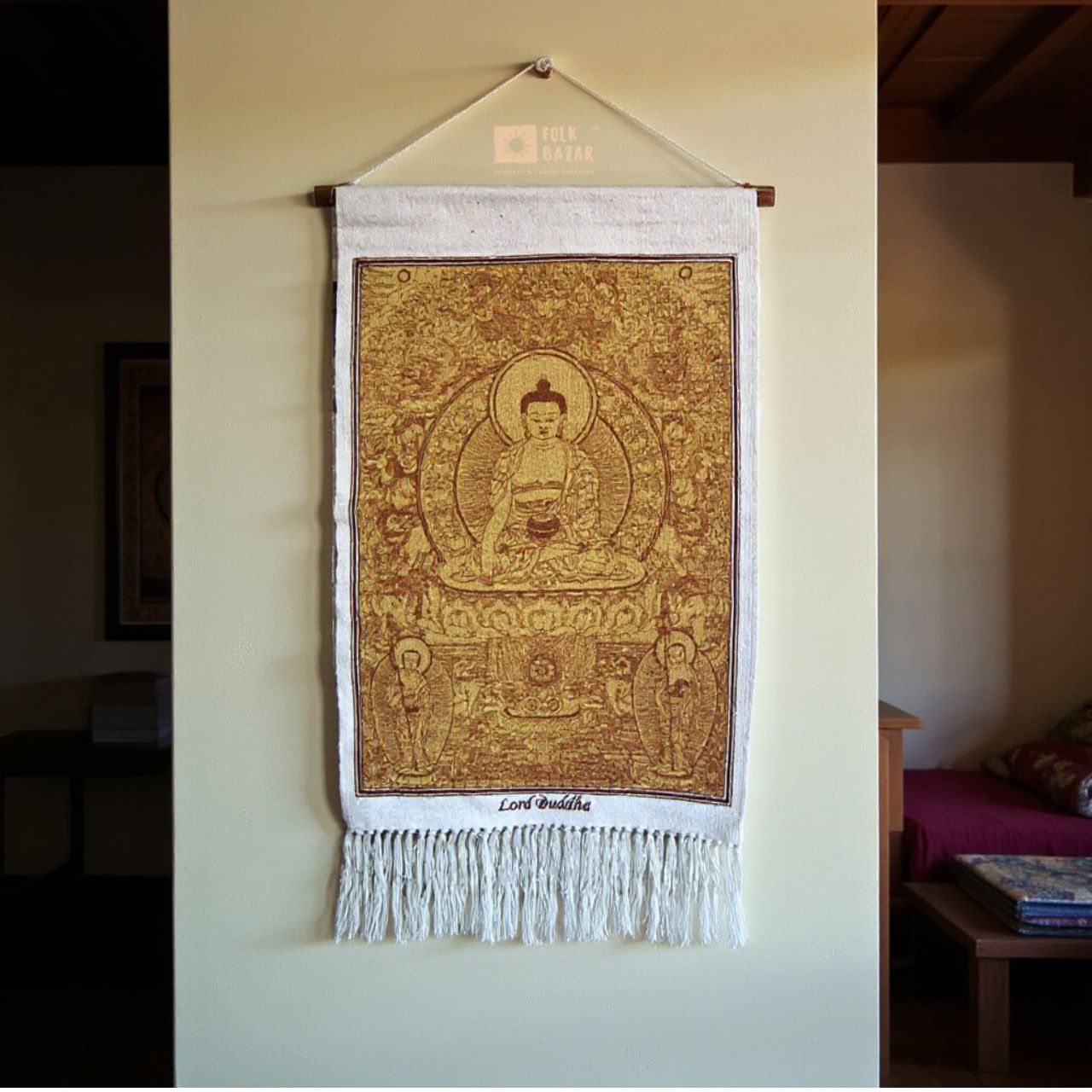 Lord Buddha (Jute Wall Hanging)