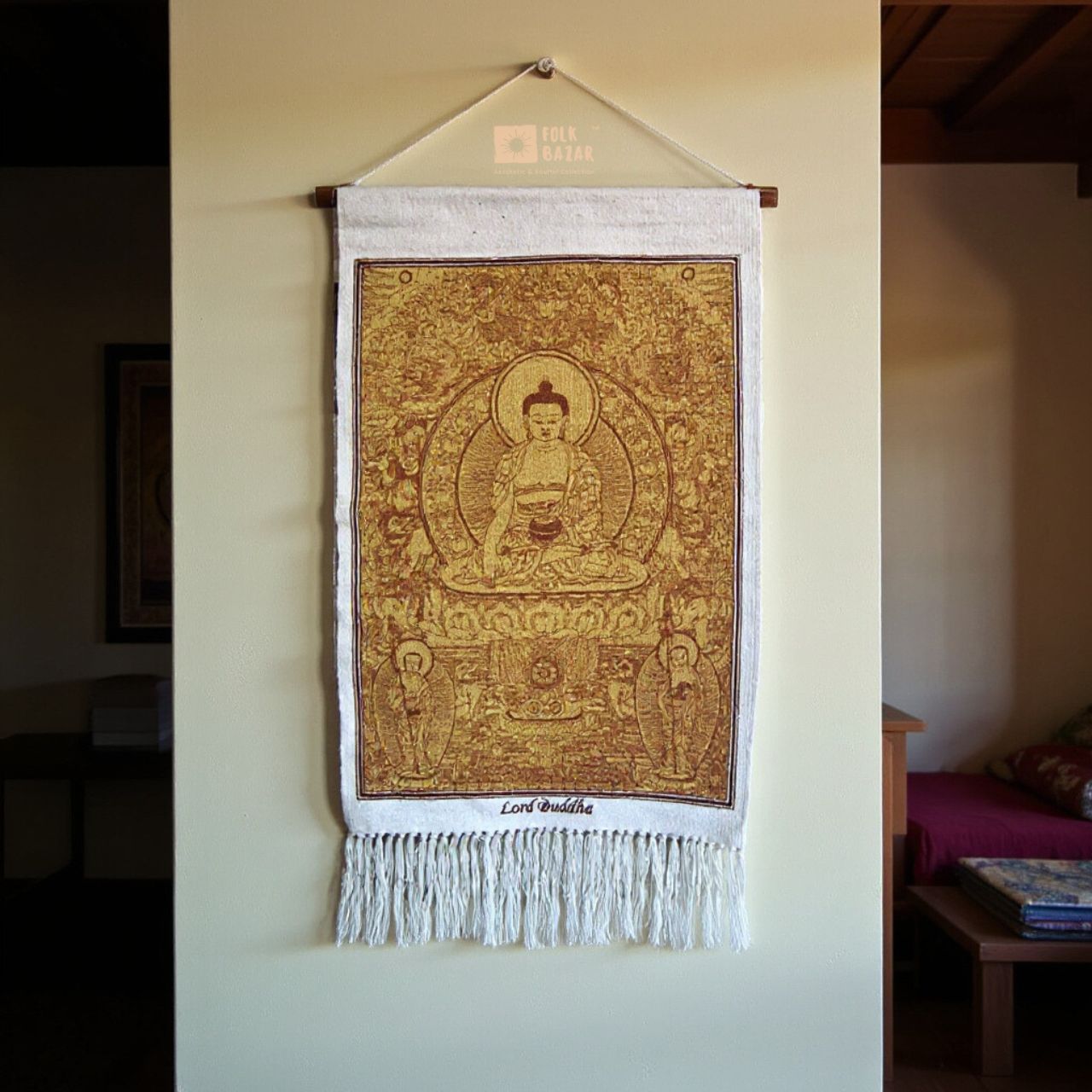 Lord Buddha (Jute Wall Hanging)