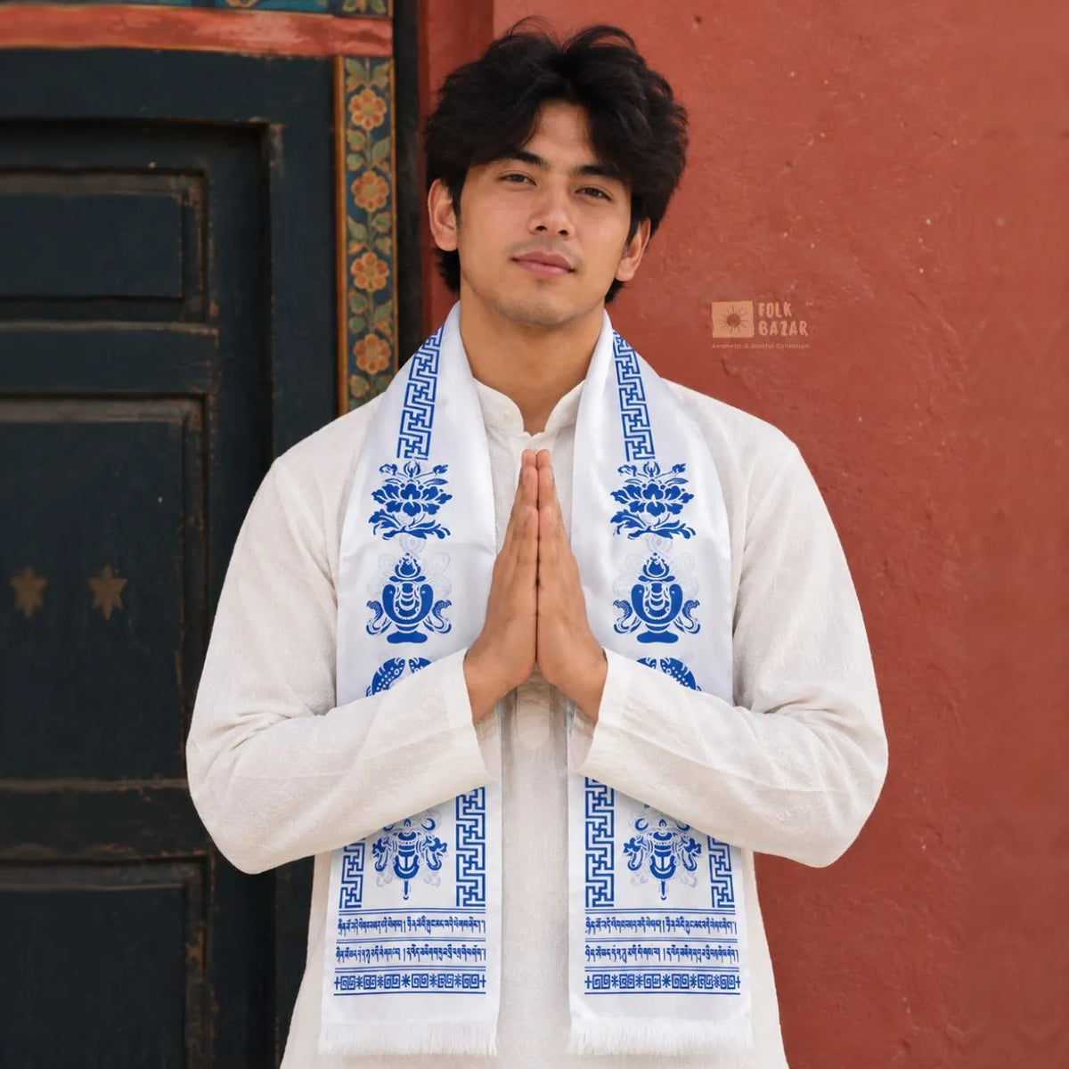 Mulit-color Eight Lucky Signs Khadag (1 Bapcha - 4 pcs)