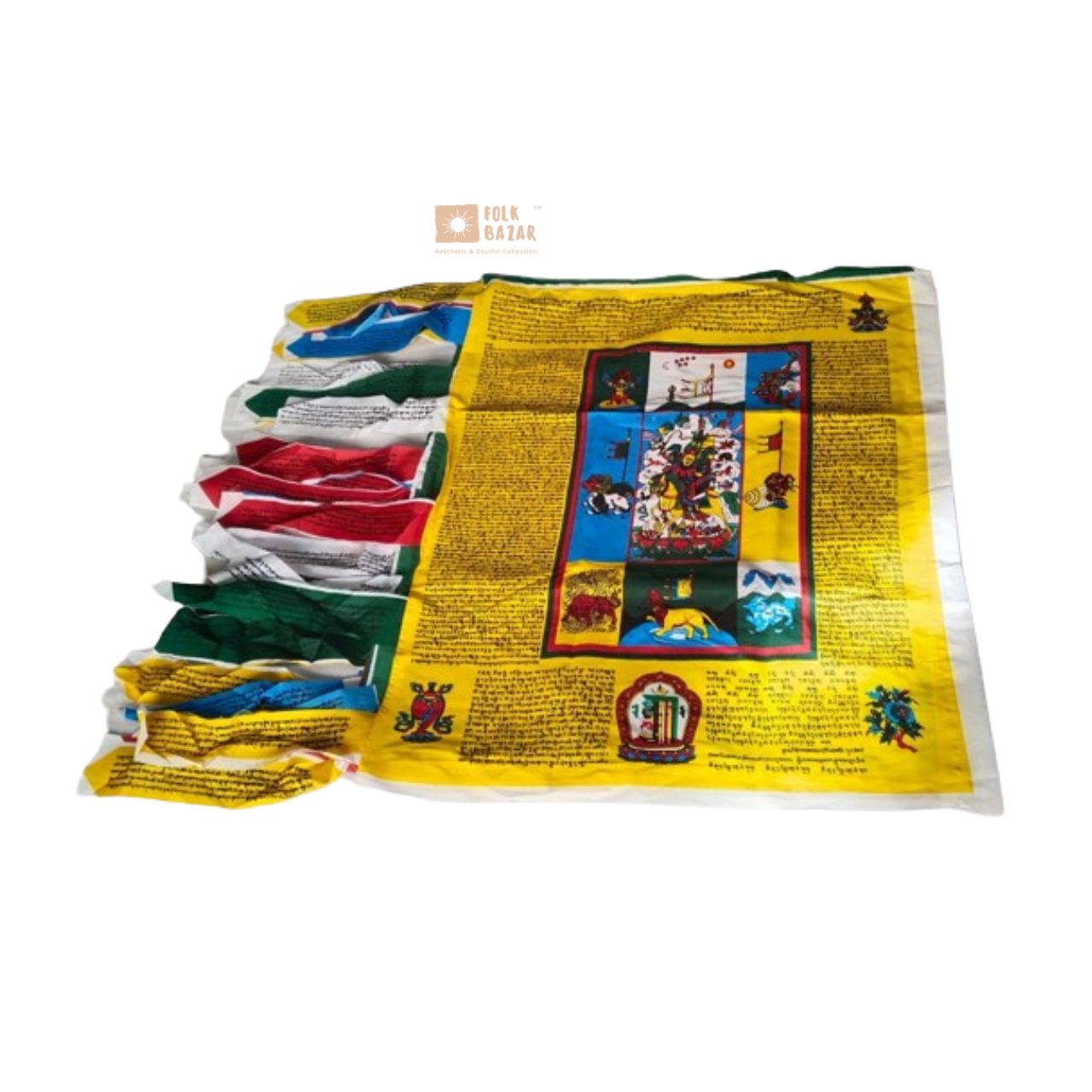 Multi Coloured Dhambla Vertical Prayer Flag (Set of 5)