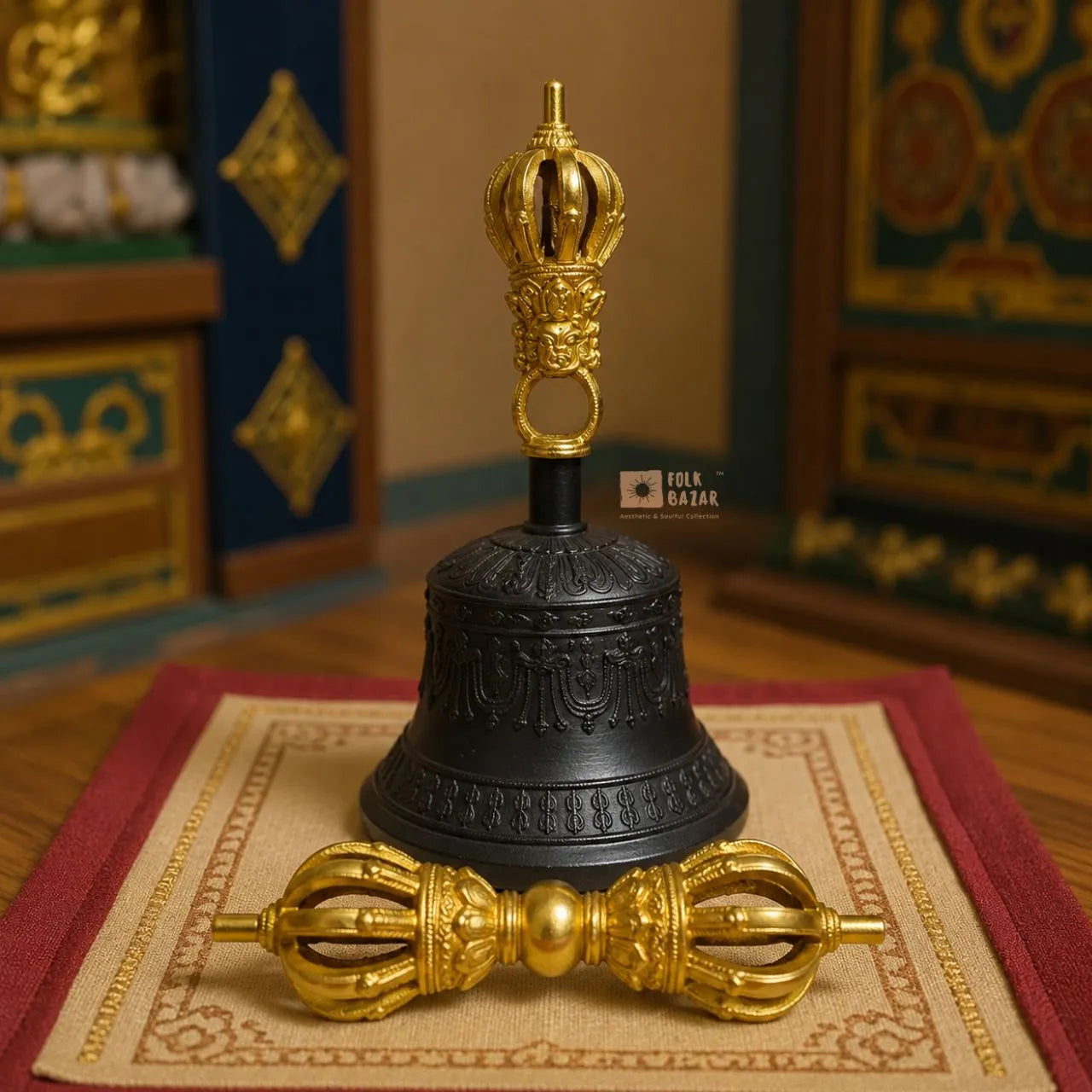 Nine Legs Black Special Bell and Dorjee