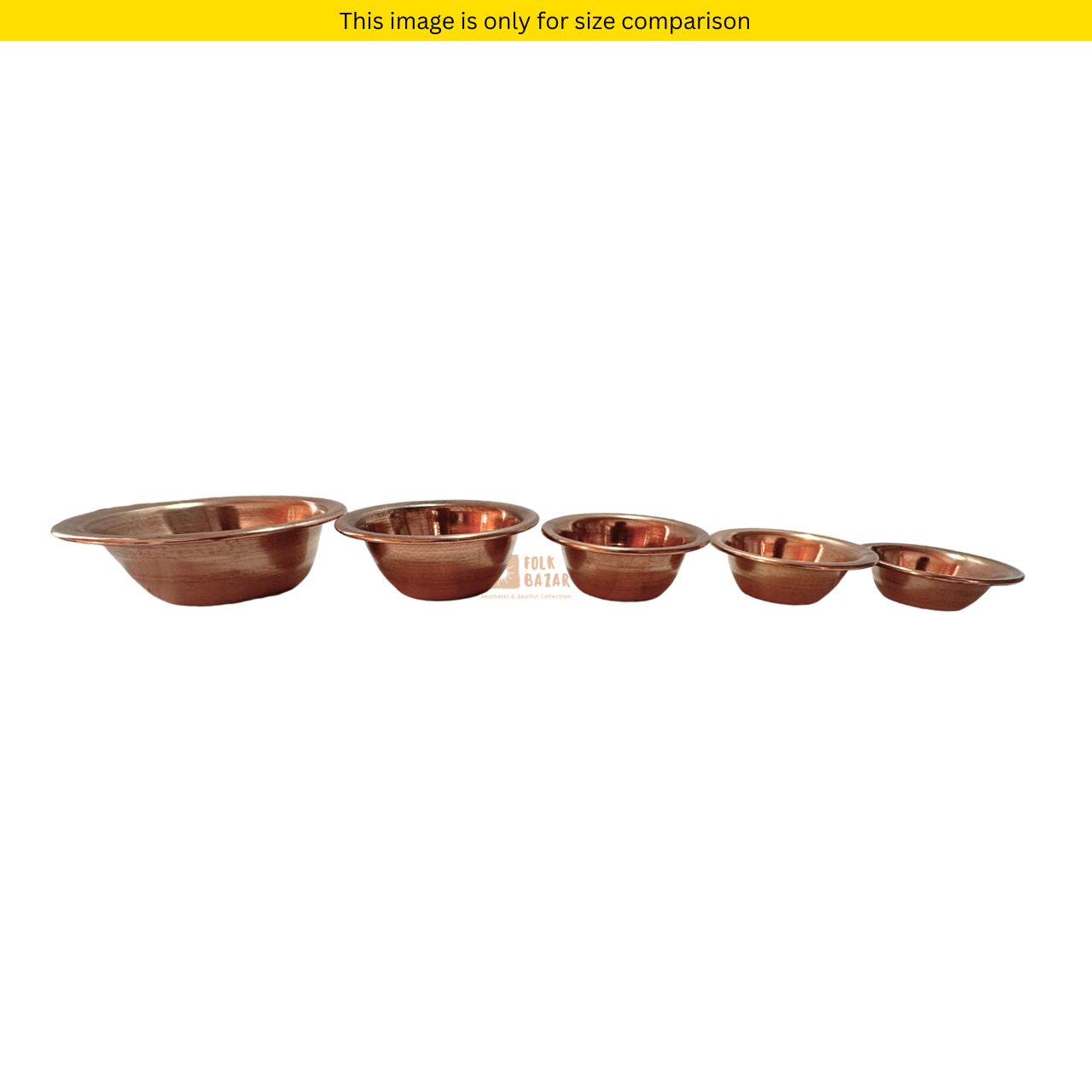 Plain Copper Ting (Offering bowl) (Set of 7)