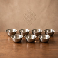 Plain Steel Ting (Offeringbowl) (Set of 7)