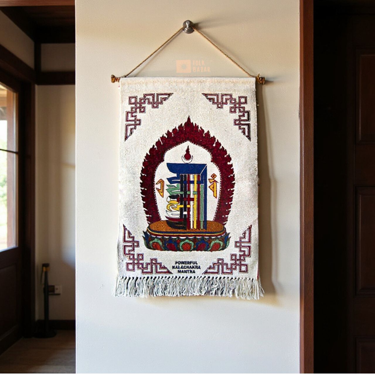 Powerful Kalachakra Mantra (Jute Wall Hanging)