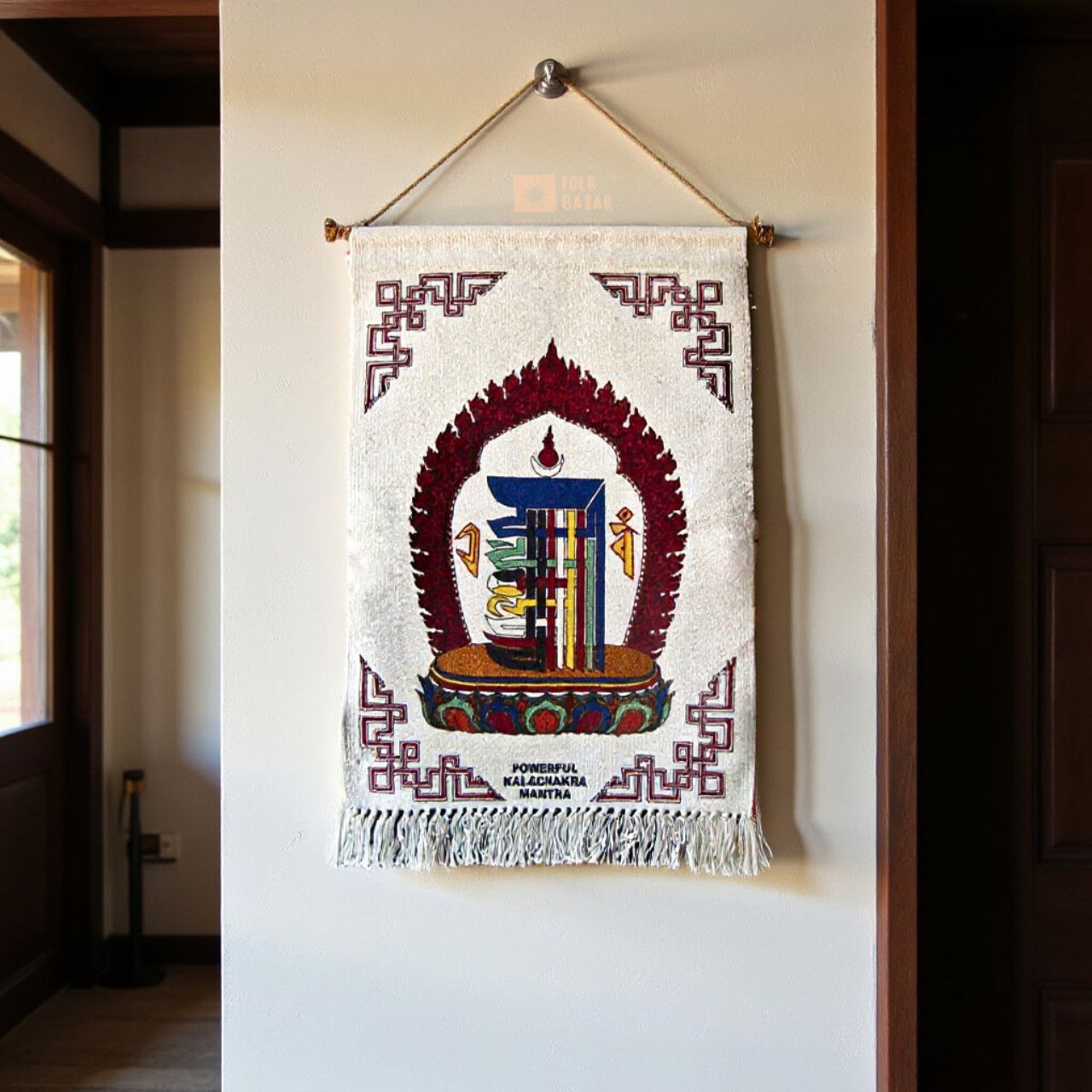 Powerful Kalachakra Mantra (Jute Wall Hanging)