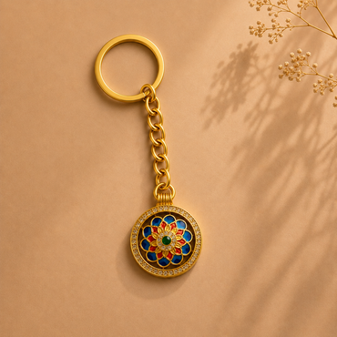 Rotating Om Mane Padme Hum Keychain