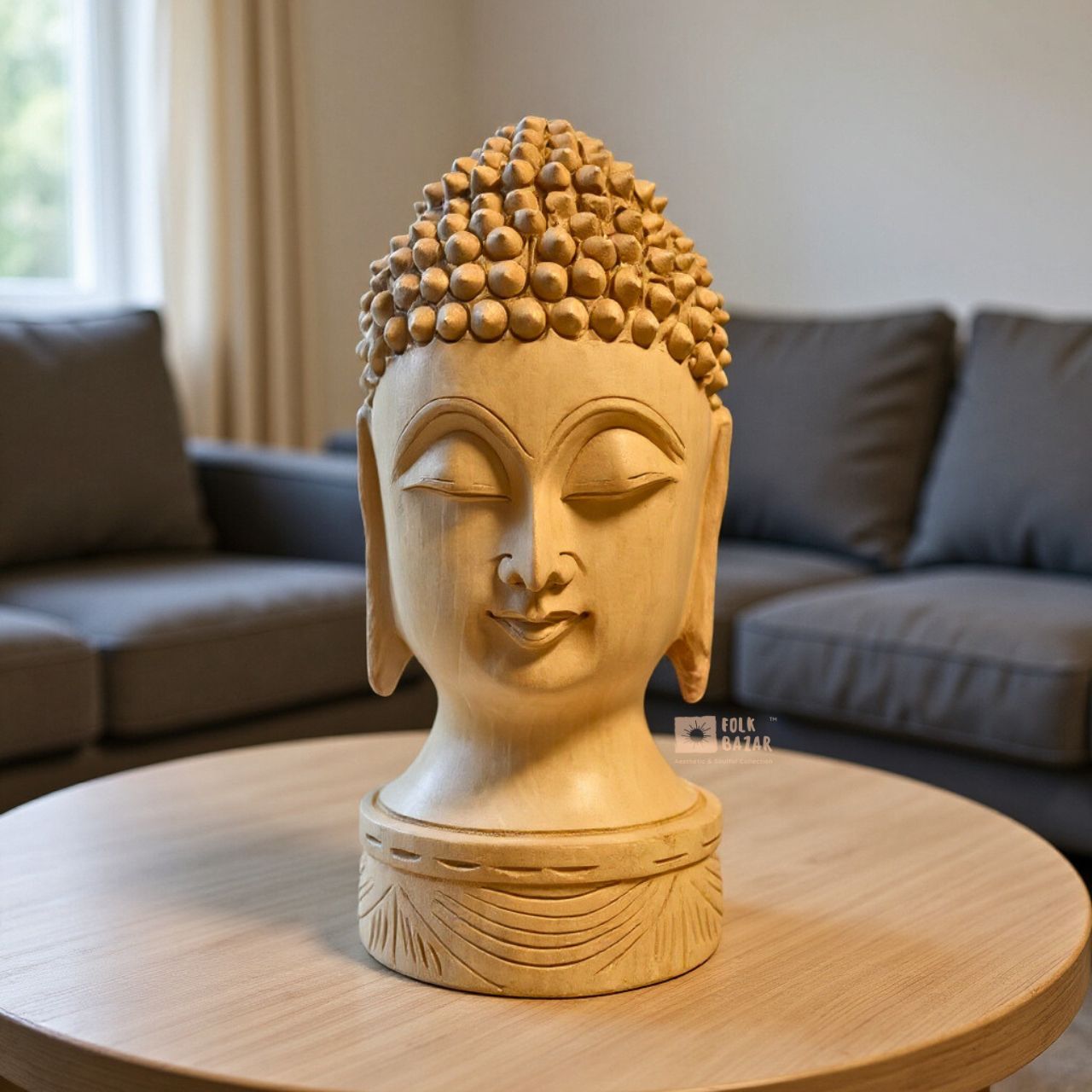 Sandalwood Buddha Bust