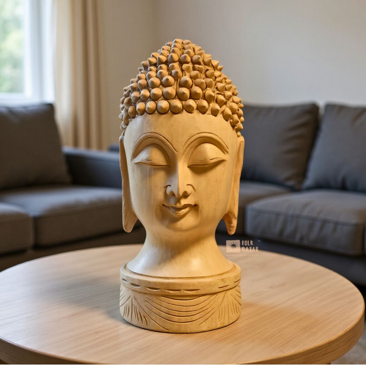 Sandalwood Buddha Bust