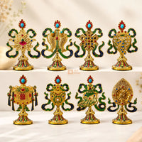 Set of 8 Auspicious Tibetan Symbols Showpieces