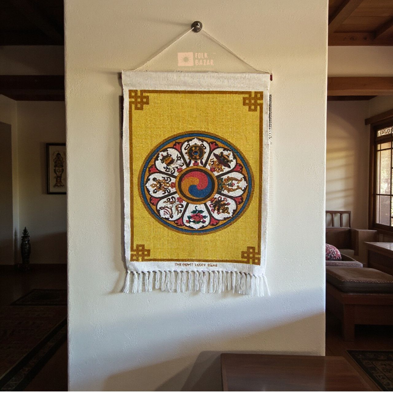 The Eight Lucky Signs (Jute Wall Hanging)