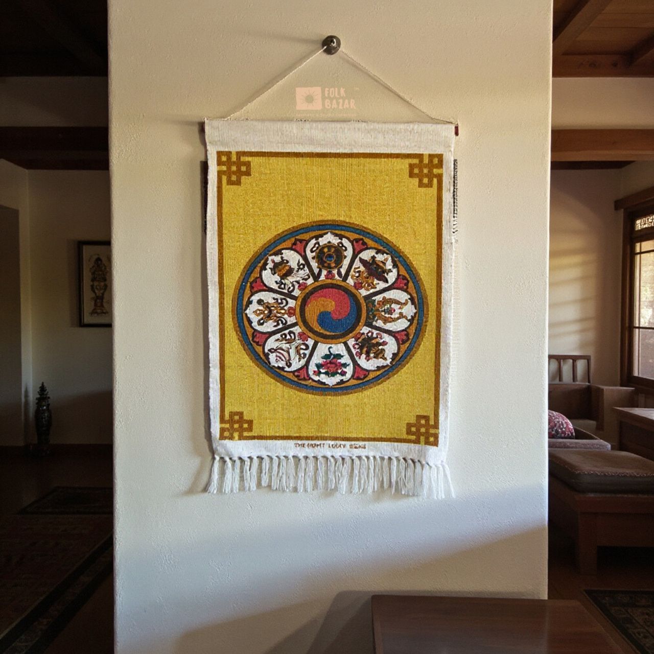 The Eight Lucky Signs (Jute Wall Hanging)