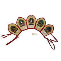 Tibetan Buddhism 5 Buddhas Crown / Ringa / Ritual Cap
