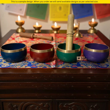 Tibetan Colorful Singing Bowl Set