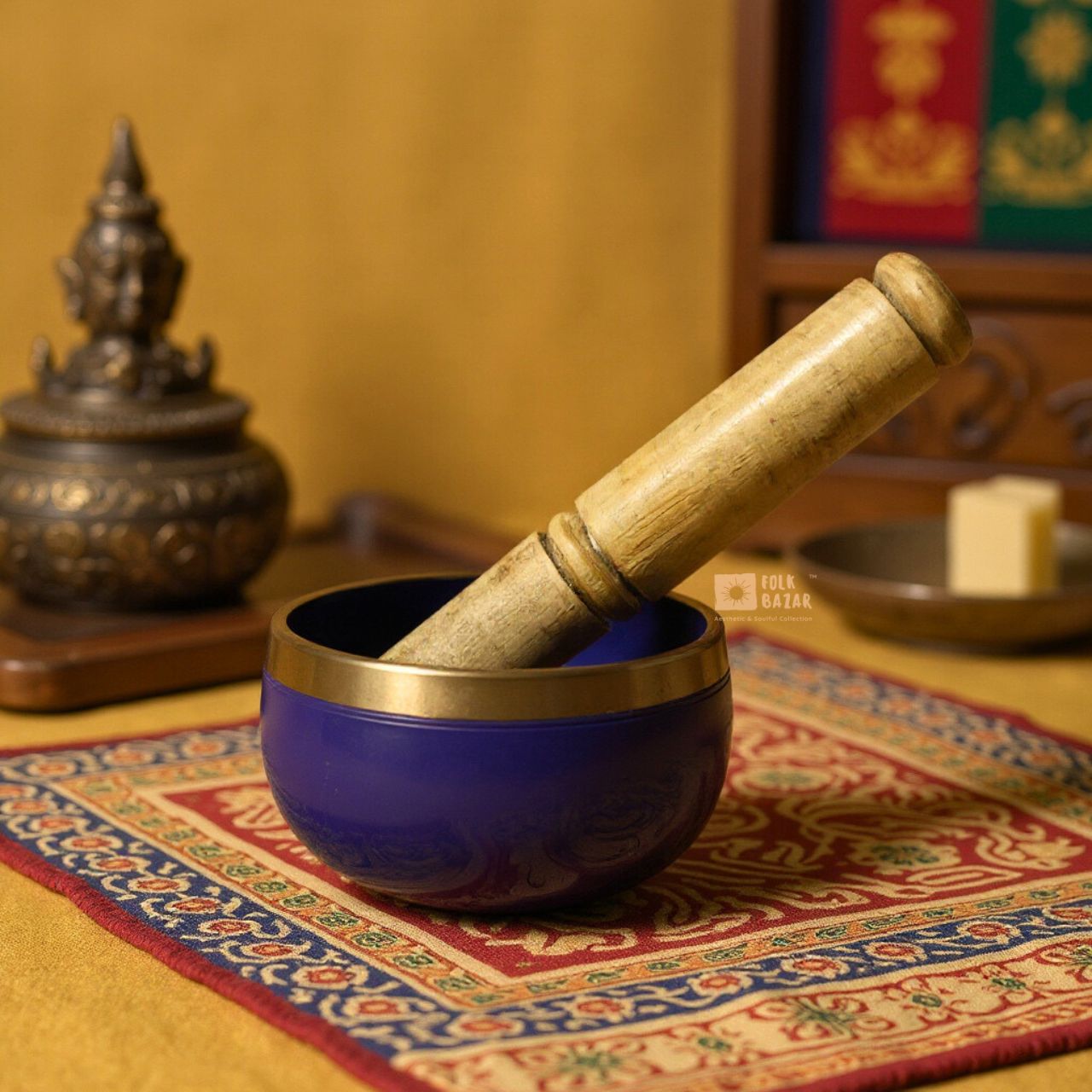 Tibetan Colorful Singing Bowl Set