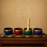 Tibetan Colorful Singing Bowl Set