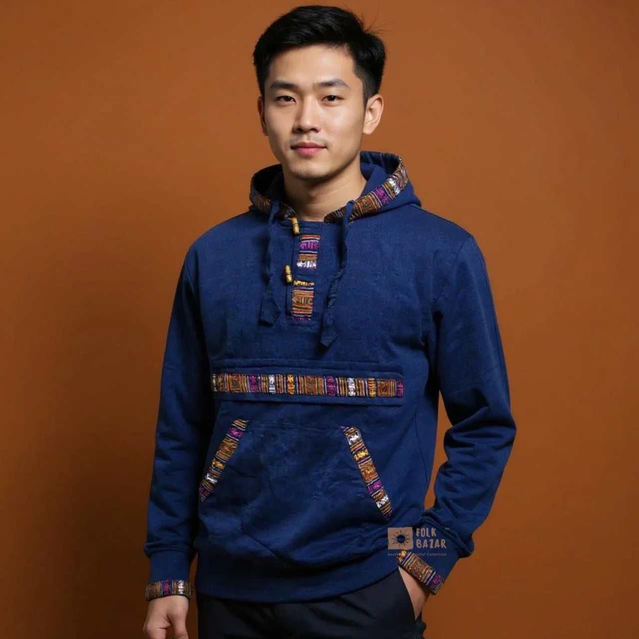 Unisex Cotton Hoodie - Blue