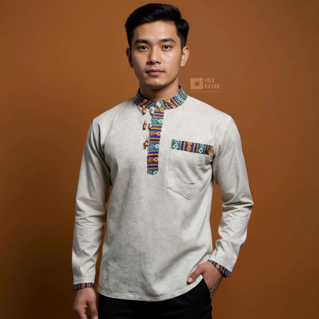 Unisex Cotton Kurta - Grey