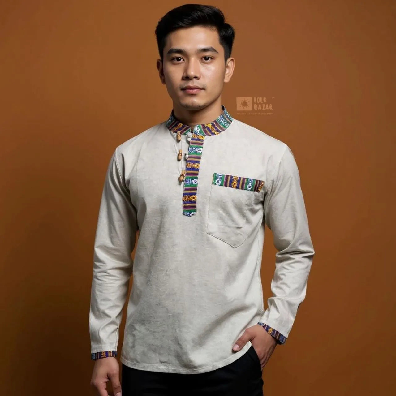 Unisex Cotton Kurta - Grey