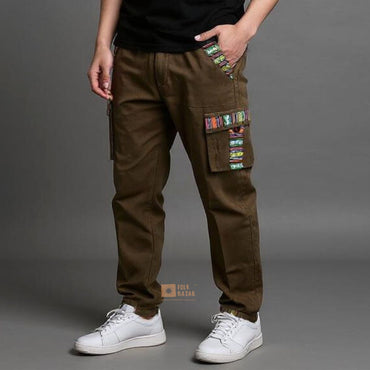 Unisex Cotton Joggers - Brown (with Cargo pockets)