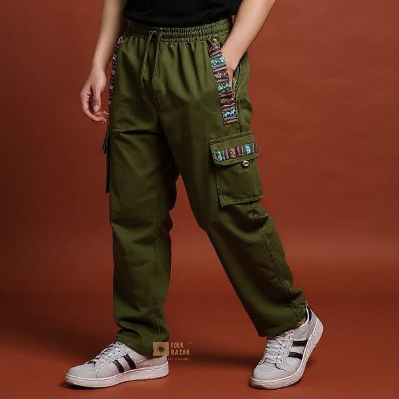 Unisex Green Cargo Pant