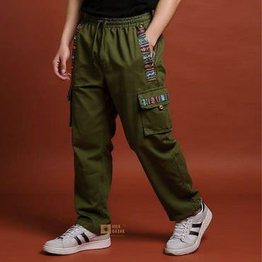 Unisex Green Cargo Pant