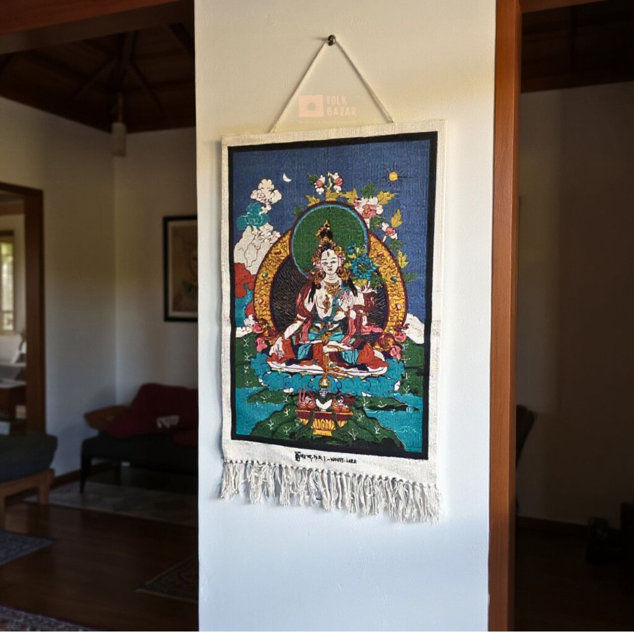 White Tara (Jute Wall Hanging)
