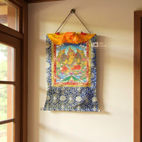 Zambhala - Brocade Computer Canvas Printed Thangka