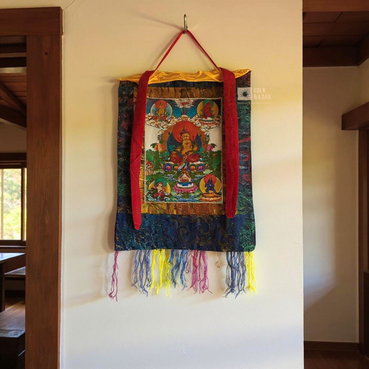 Zambhala - Brocade Computer Canvas Printed Thangka