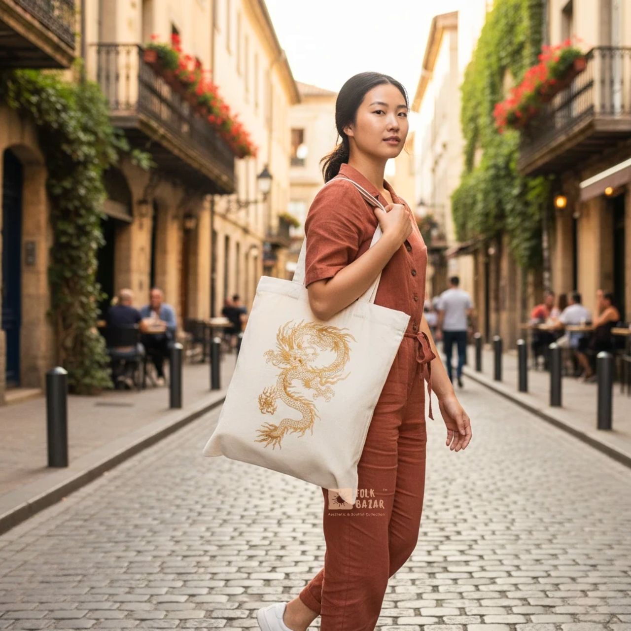 Dragon Zipper Tote bag