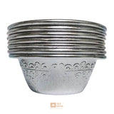 Carved Aluminium Ting (Offering bowl) (Set of 7)