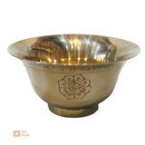 Carved Brass Ting with Stand (Offering bowl) (Set of 7)