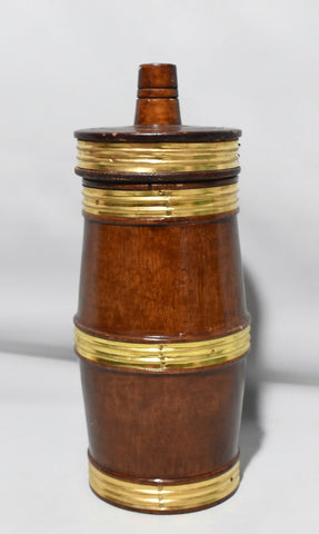 Brass Rounded Wooded Dhungro