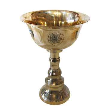 Brass Carved Butter Lamp