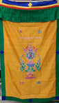 Tibetan Buddhist Raw Silk combined Eight Lucky Signs Door Curtain
