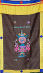 Tibetan Buddhist Raw Silk combined Eight Lucky Signs Door Curtain