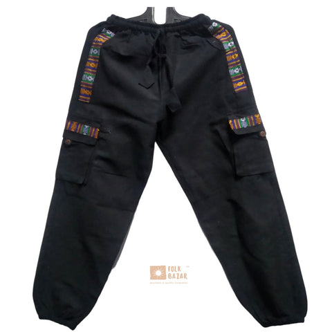 Cotton Joggers - Black (with extra pockets)