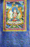 White Tara - Brocade Computer Canvas Printed Thangka