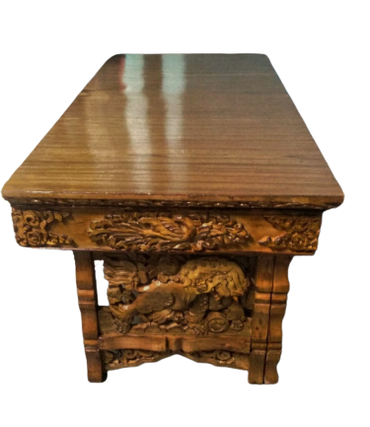 Tibetan Wooden Hand Carved Altar Table (Snow lion)